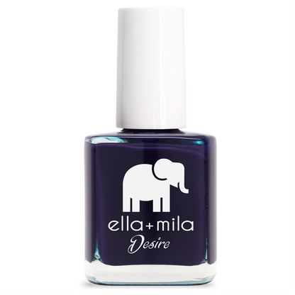 Bite Me deep vampy purple nail polish bottle – ella+mila
