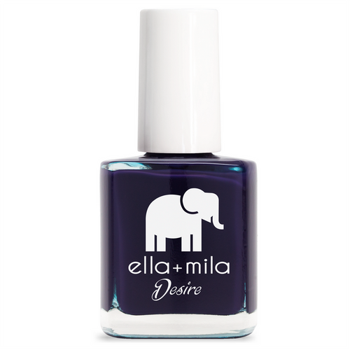 Bite Me deep vampy purple nail polish bottle – ella+mila