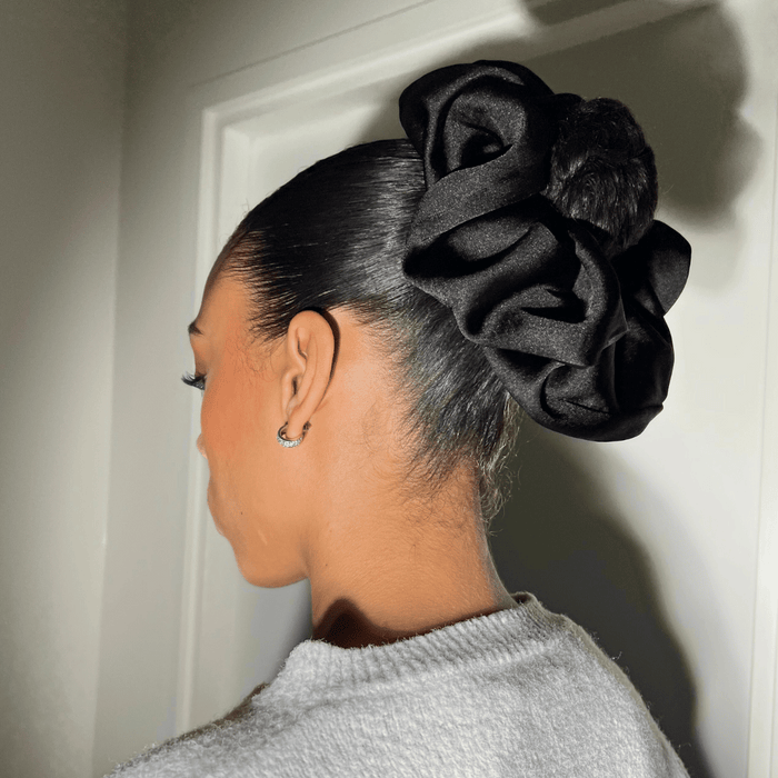 Black Pillow Scrunchie