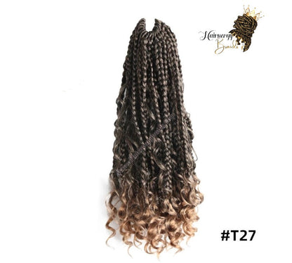 Bohemian Goddess box braid Crochet Hair Extension- 14 inches