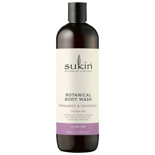 sukin botantical body wash bergamot