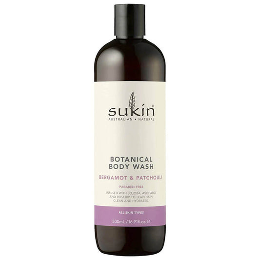 sukin botantical body wash bergamot