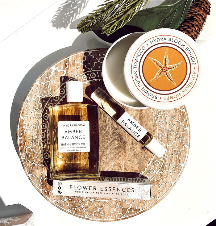 Bourbon Honey + Tobacco Crystal Candle | Hydra Bloom