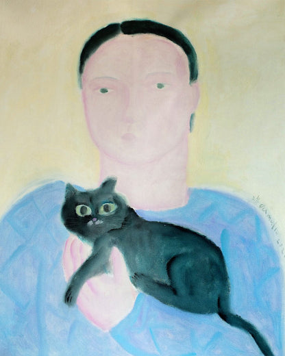 Boy Holding a Cat