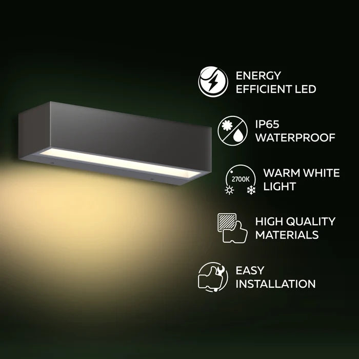Calex Modena Wall Light – 26cm – Black