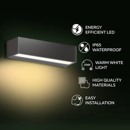 Calex Modena Wall Light – 26cm – Black