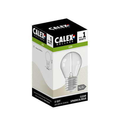 Calex Party Bulb - E27 - P45 - Clear