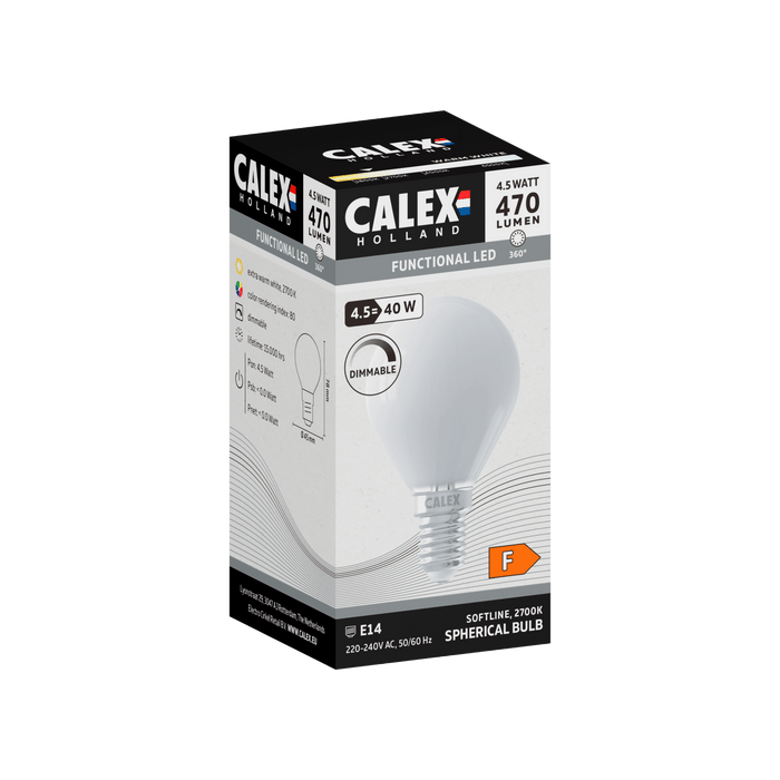 Calex Softline LED Lamp - E14 - P45 - White