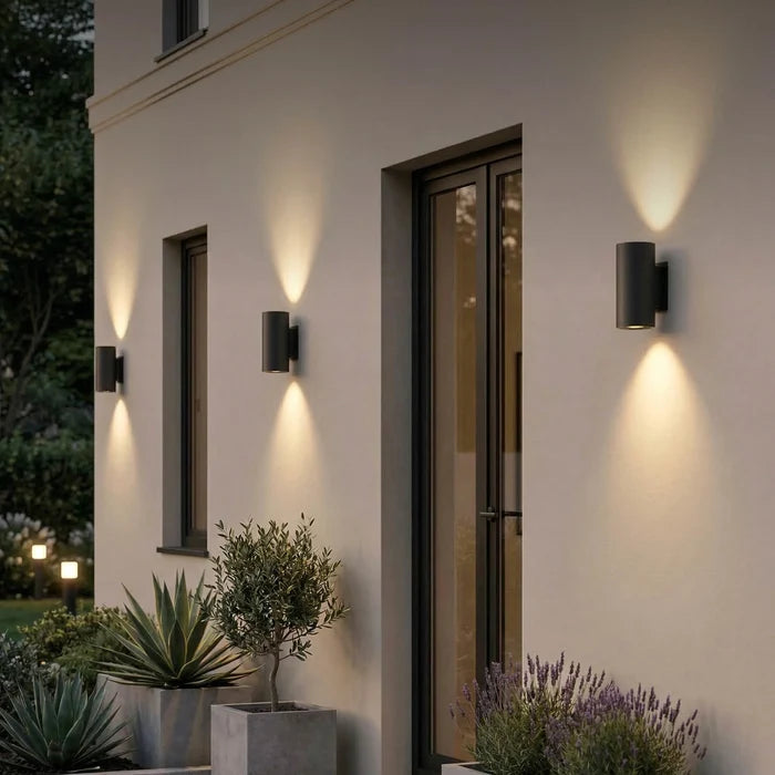 Calex Valmer Wall Light - Up & Down – Black