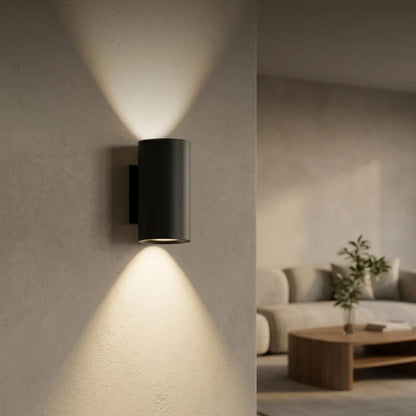 Calex Valmer Wall Light - Up & Down – Black