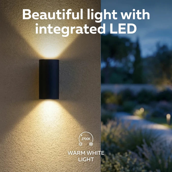 Calex Valmer Wall Light - Up & Down – Black