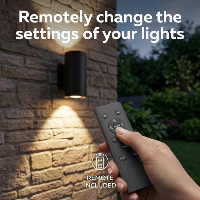 Calex Valmer Wall Light - Up & Down – Black