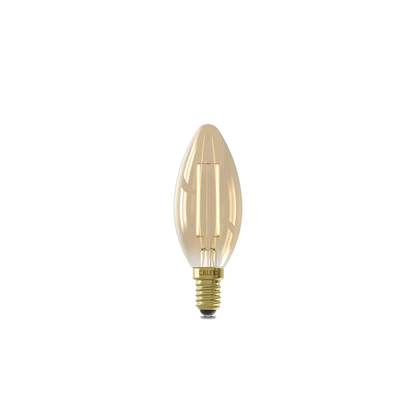 Calex Warm Filament LED Lamp - E14 - B35 - Gold