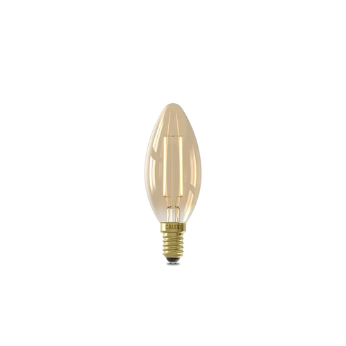 Calex Warm Filament LED Lamp - E14 - B35 - Gold
