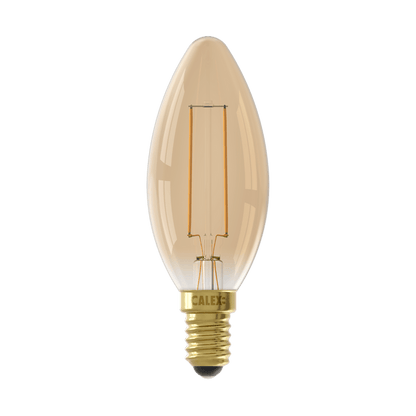 Calex Warm Filament LED Lamp - E14 - B35 - Gold