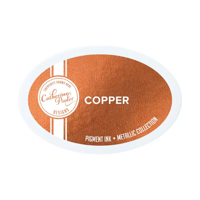 Catherine Pooler - Metallic Pigment Ink Pad - Copper. Copper As shiny as a new copper penny. Available at Embellish Away located in Bowmanville Ontario Canada.