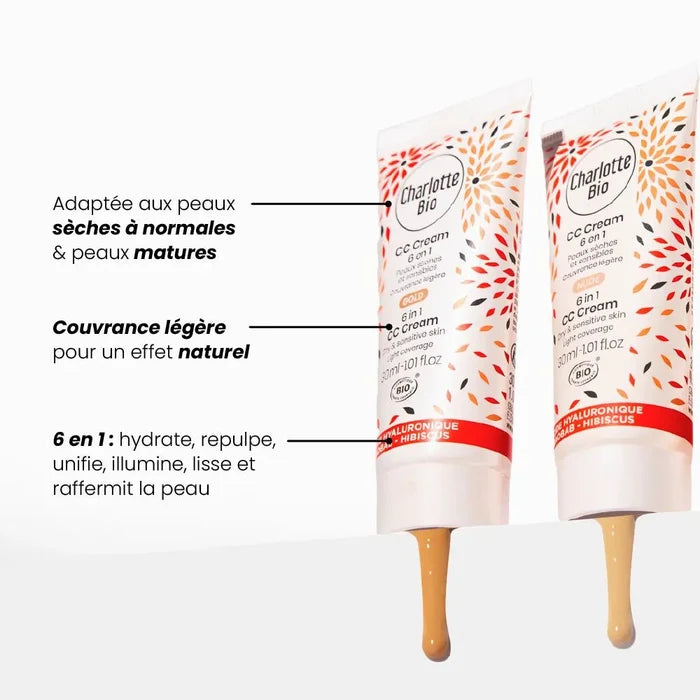 CC Crème bio hydratante Charlotte Bio – teinte Nude, peaux médiums
