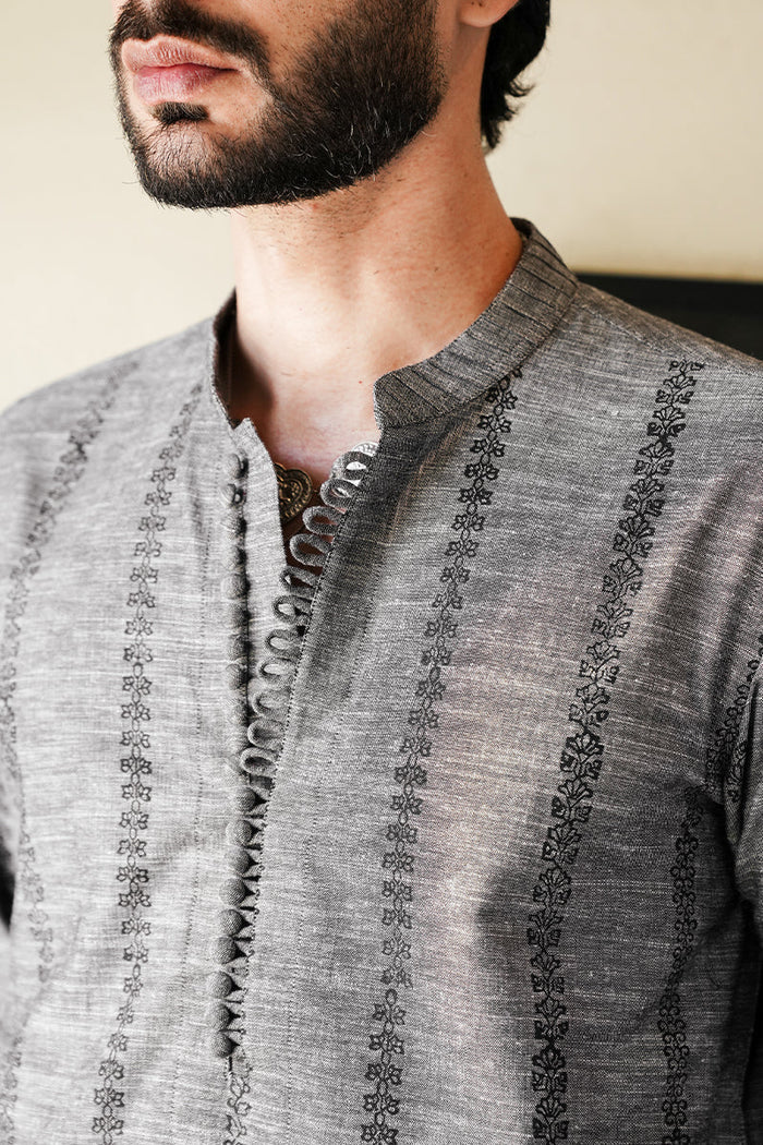 Charcoal Grey Kurta Pajama