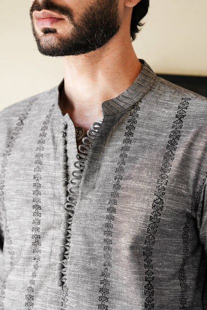 Charcoal Grey Kurta Pajama
