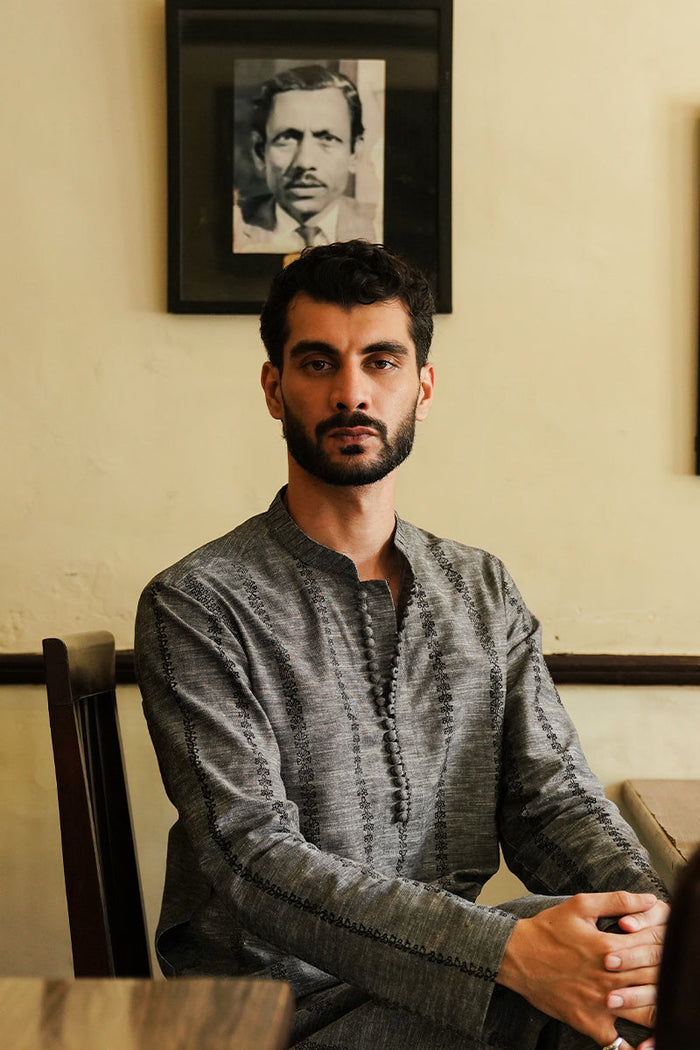 Charcoal Grey Kurta Pajama
