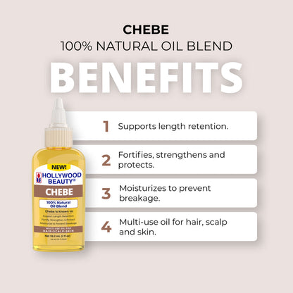 Chebe Oil 100% Natural Oil Blend for Hair, Scalp, and Skin - 2 fl oz