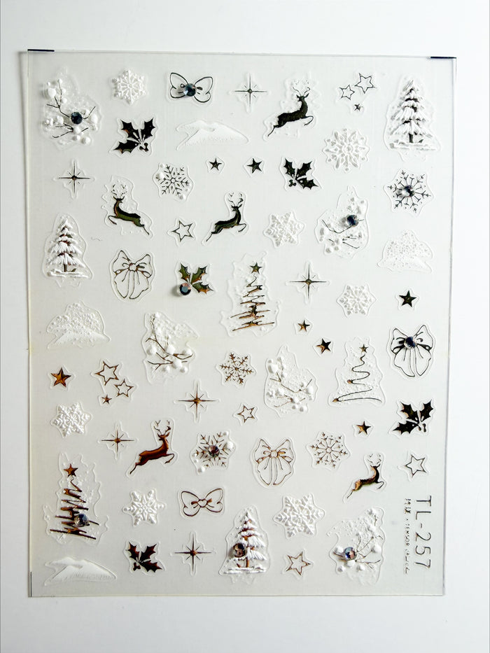 Chrome Effect Winter Self Adhesive Decals | Lula Beauty