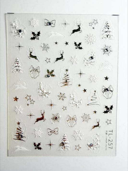 Chrome Effect Winter Self Adhesive Decals | Lula Beauty
