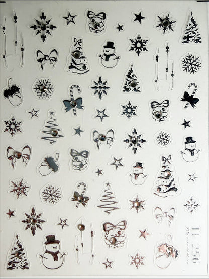 Chrome Effect Winter Self Adhesive Decals | Lula Beauty