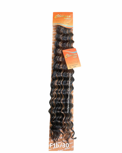 CLIMAX Natural Deep Wave Braid 22” inches Crochet Hair