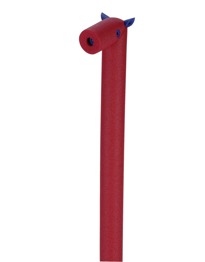 Red comfy pony whistle noodle: horse-shaped pen with blue ears and black eye