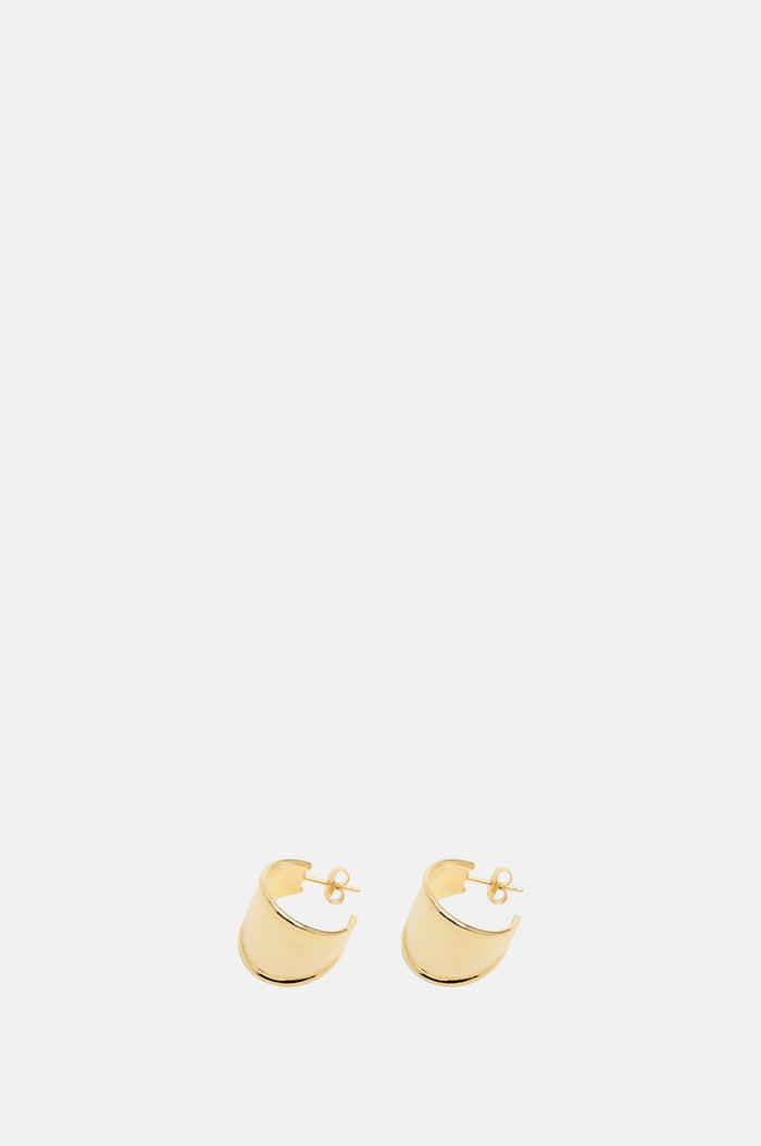 Ragbag Contour Hoop Gold Earrings.