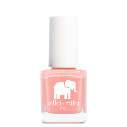 Cotton Candy soft peachy pink shimmer nail polish bottle – ella+mila
