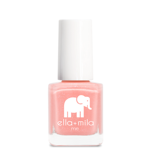 Cotton Candy soft peachy pink shimmer nail polish bottle – ella+mila