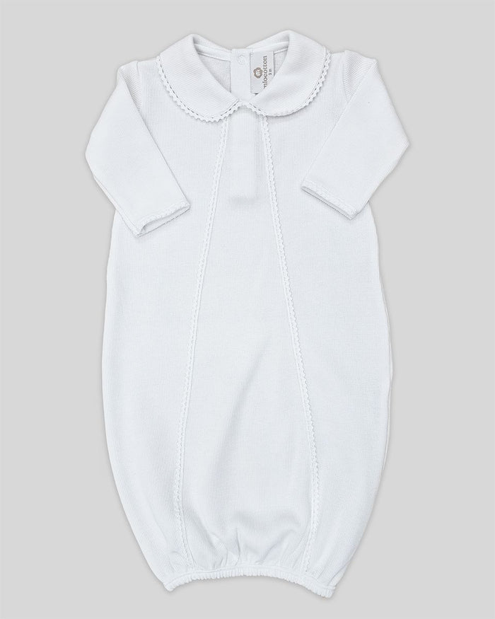Cotton Peru Milan Special Knit Gown-White