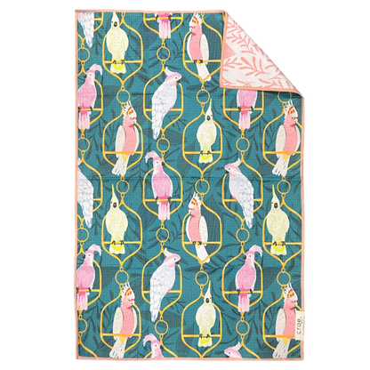 crae home towel, bouffant hand towel, reversible hand towel, colorful towel, decorative hand towel, kitchen towel, bath towel, illustrated towel, cotton hand towel, giftable home linens