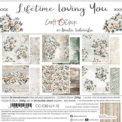 Craft O'Clock - 6X6 Paper Pad - Lifetime Loving You. Available at Embellish Away in Bowmanville Ontario Canada.