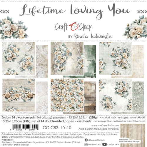 Craft O'Clock - 6X6 Paper Pad - Lifetime Loving You. Available at Embellish Away in Bowmanville Ontario Canada.