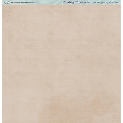Creative Expressions - Sam Poole  8"x8" in Paper Pad - 160gsm - Shabby Blooms. This 8x8 inch Shabby Blooms paper pad designed by Sam Poole includes 24 single sided pages featuring 12 unique designs. 160gsm, Acid free. Available at Embellish Away located in Bowmanville Ontario Canada.