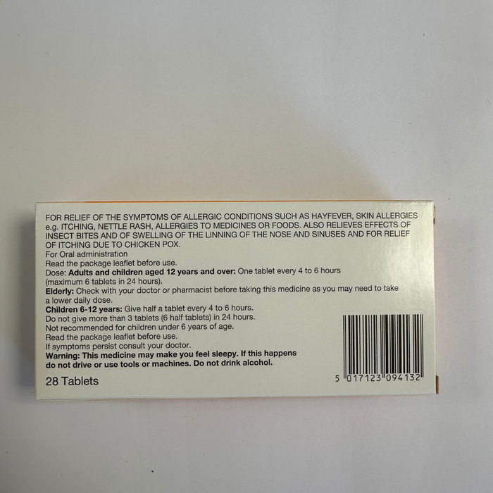 Crescent Antihistamine and Allergy Relief 4mg 28 Tablets (P) (N)