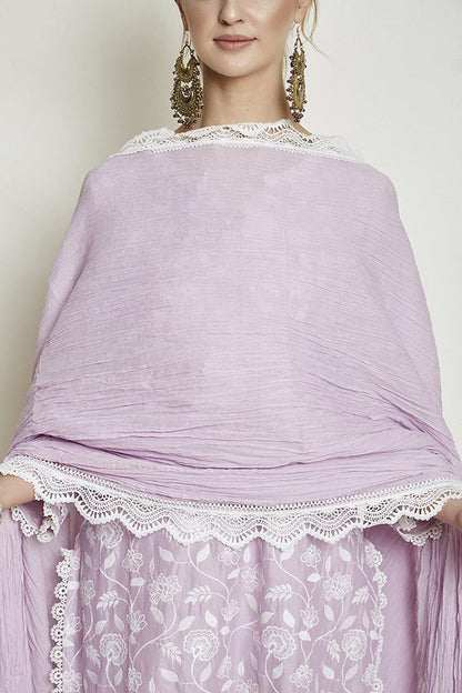 CRINKLE CHUNNI (LILAC)