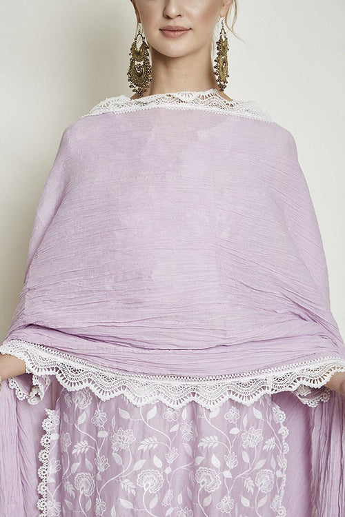 CRINKLE CHUNNI (LILAC)