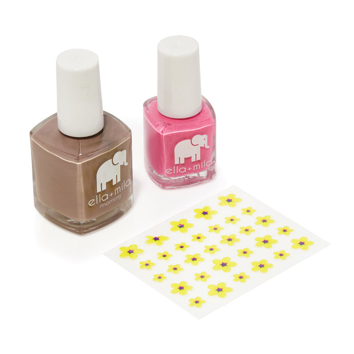 Mommy & Me Cup O'Latte and Pinkterest bottles with nail art stickers