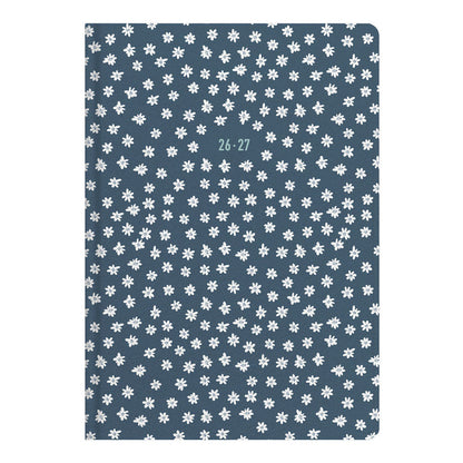 Daisies Academic Weekly Planner, A5, 2026 - 2027 - Multilingual 27-031865 #color_daisies-blue