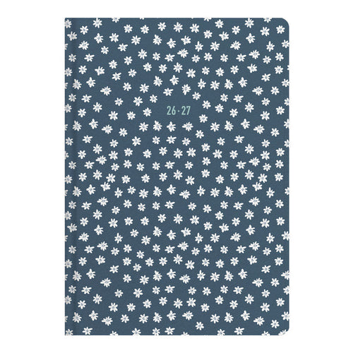 Daisies Academic Weekly Planner, A5, 2026 - 2027 - Multilingual 27-031865 #color_daisies-blue