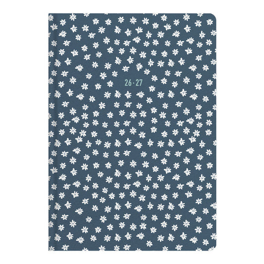 Daisies Academic Weekly Planner, A5, 2026 - 2027 - Multilingual 27-031865 #color_daisies-blue