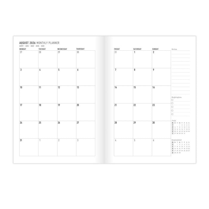 Letts A5 Planners Timeless Layout #color_daisies-blue