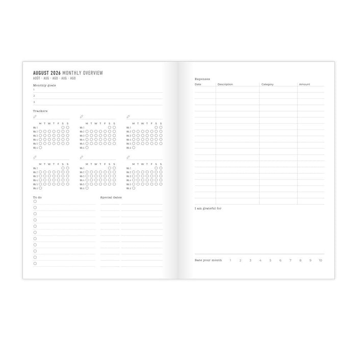 Letts A5 Planners Timeless Layout #color_daisies-blue
