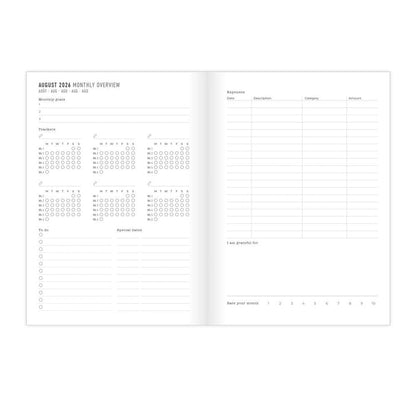 Letts A5 Planners Timeless Layout #color_daisies-blue