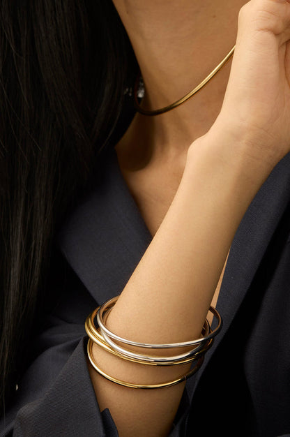 Dane Two-Tone Bangle Set of 2