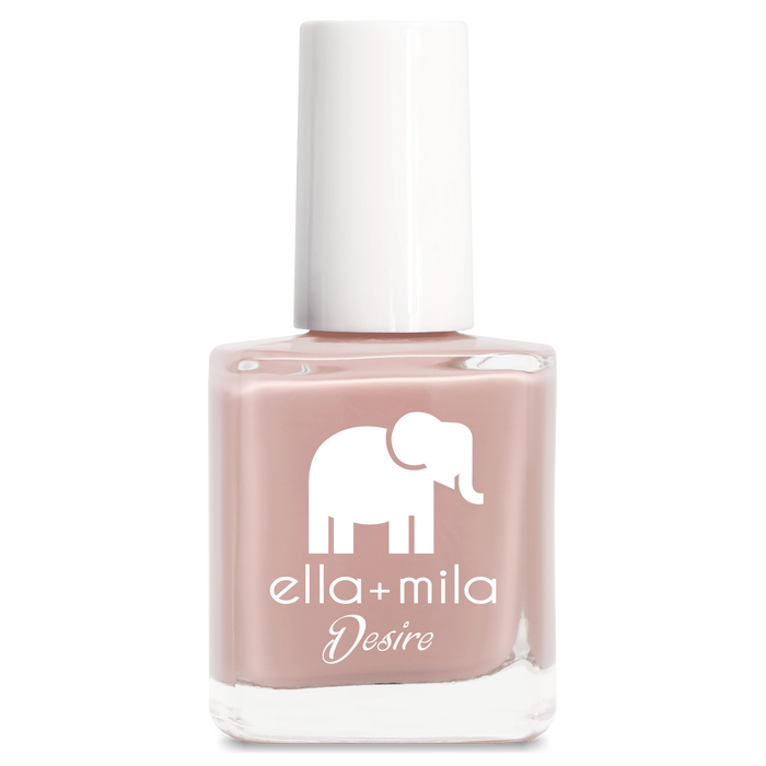 Desert Suede warm nude brown nail polish bottle – ella+mila Desire